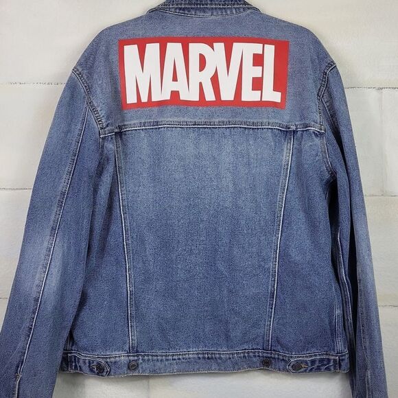 MARVEL Denim Jacket H&M. Size L - Picture 1 of 7